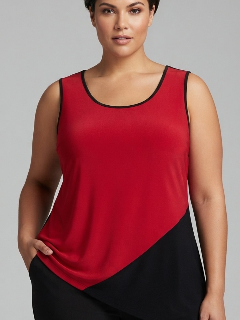 😍CLEARANCE - CHICO’S Red Black Tank Top Layers Large